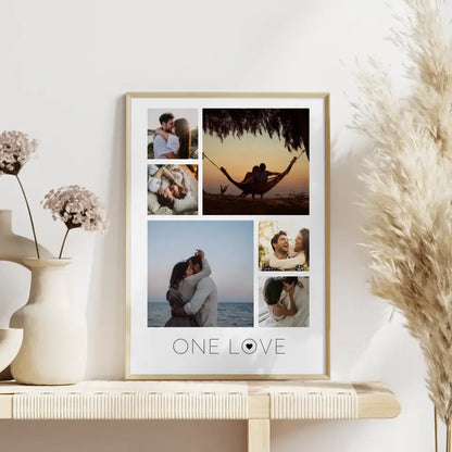 Fotogeschenk für Freundin Fotocollage One Love Mit Fotos