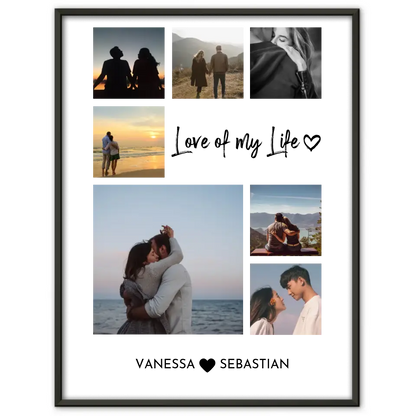 Foto Collage für Freundin Love of my Life Mit Fotos & Namen