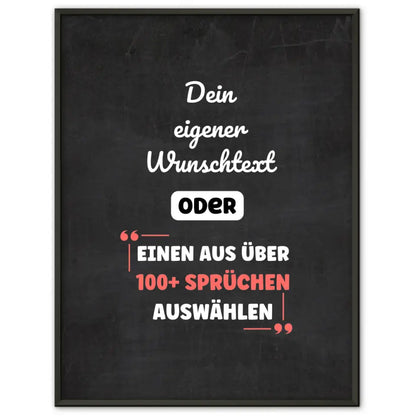 Personalisiertes Poster dunkler Stein mit Wunschtext & Hintergründen