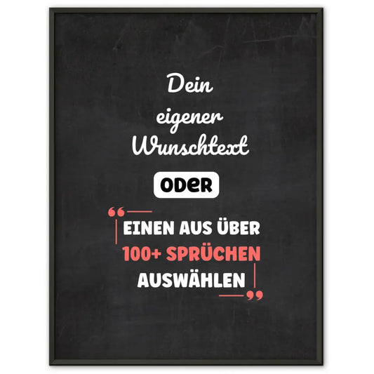 Personalisiertes Poster dunkler Stein mit Wunschtext & Hintergründen