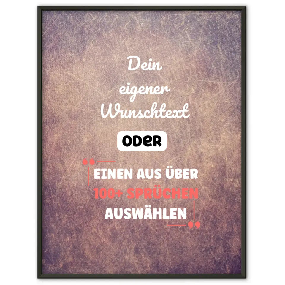 Personalisiertes Poster kratzer mit Wunschtext & Hintergründen