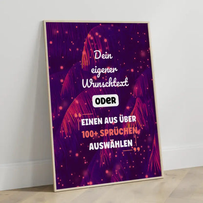 Personalisiertes Poster abstrakt Nadelbaum mit Wunschtext & Hintergründen