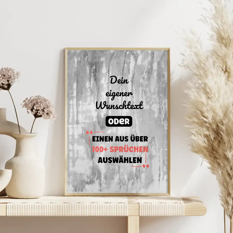 Personalisiertes Poster alte Farbe mit Wunschtext & Hintergründen