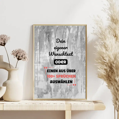 Personalisiertes Poster alte Farbe mit Wunschtext & Hintergründen