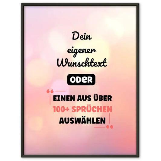 Personalisiertes Poster bunte Kreise mit Wunschtext & Hintergründen