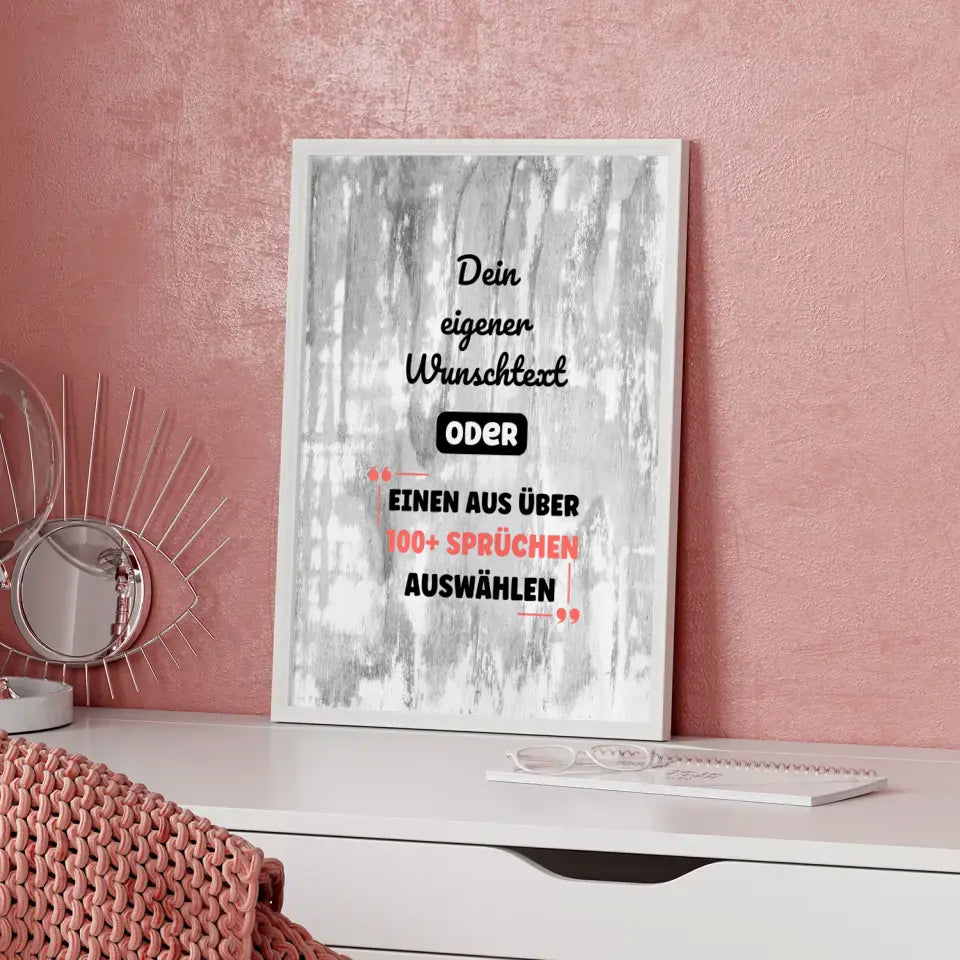 Personalisiertes Poster alte Farbe mit Wunschtext & Hintergründen