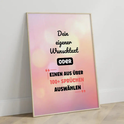 Personalisiertes Poster bunte Kreise mit Wunschtext & Hintergründen