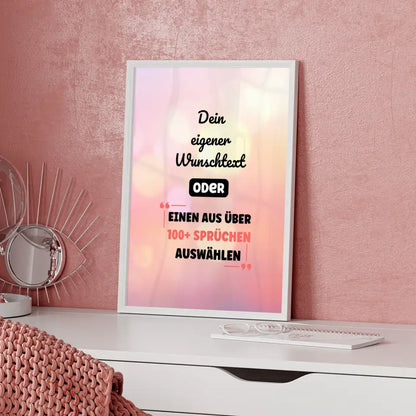 Personalisiertes Poster bunte Kreise mit Wunschtext & Hintergründen