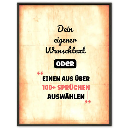 Personalisiertes Poster altes Papier mit Wunschtext & Hintergründen