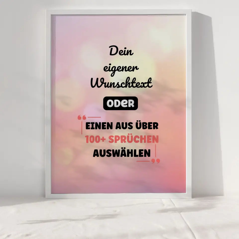 Personalisiertes Poster bunte Kreise mit Wunschtext & Hintergründen