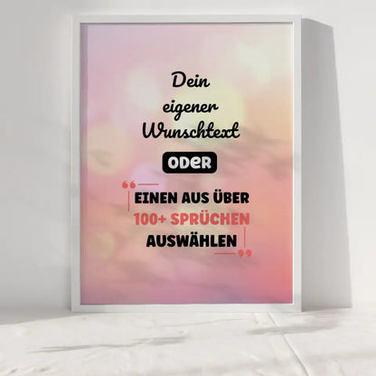 Personalisiertes Poster bunte Kreise mit Wunschtext & Hintergründen