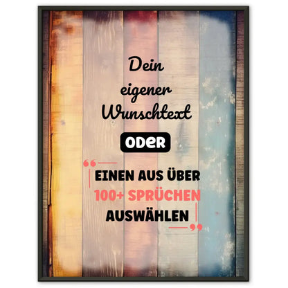 Personalisiertes Poster Holzstil mit Wunschtext & Hintergründen