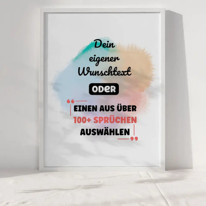 Personalisiertes Poster splash mit Wunschtext & Hintergründen