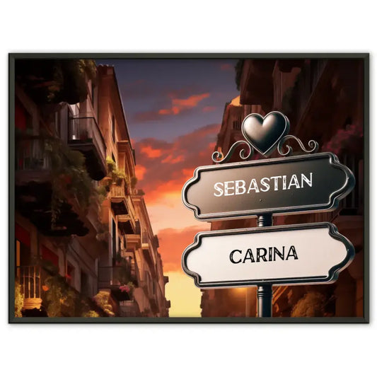 Personalisiertes Poster Wegweiser Bella Italia