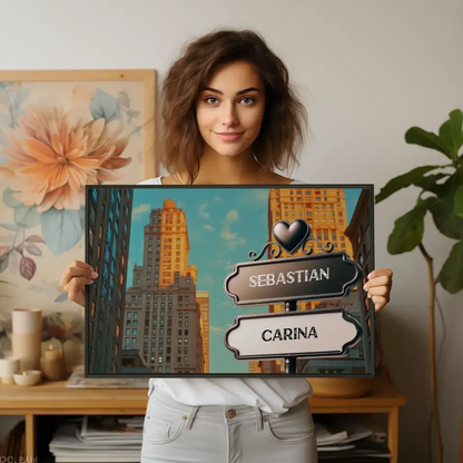 Personalisiertes Poster Liebe Wegweiser Seattle