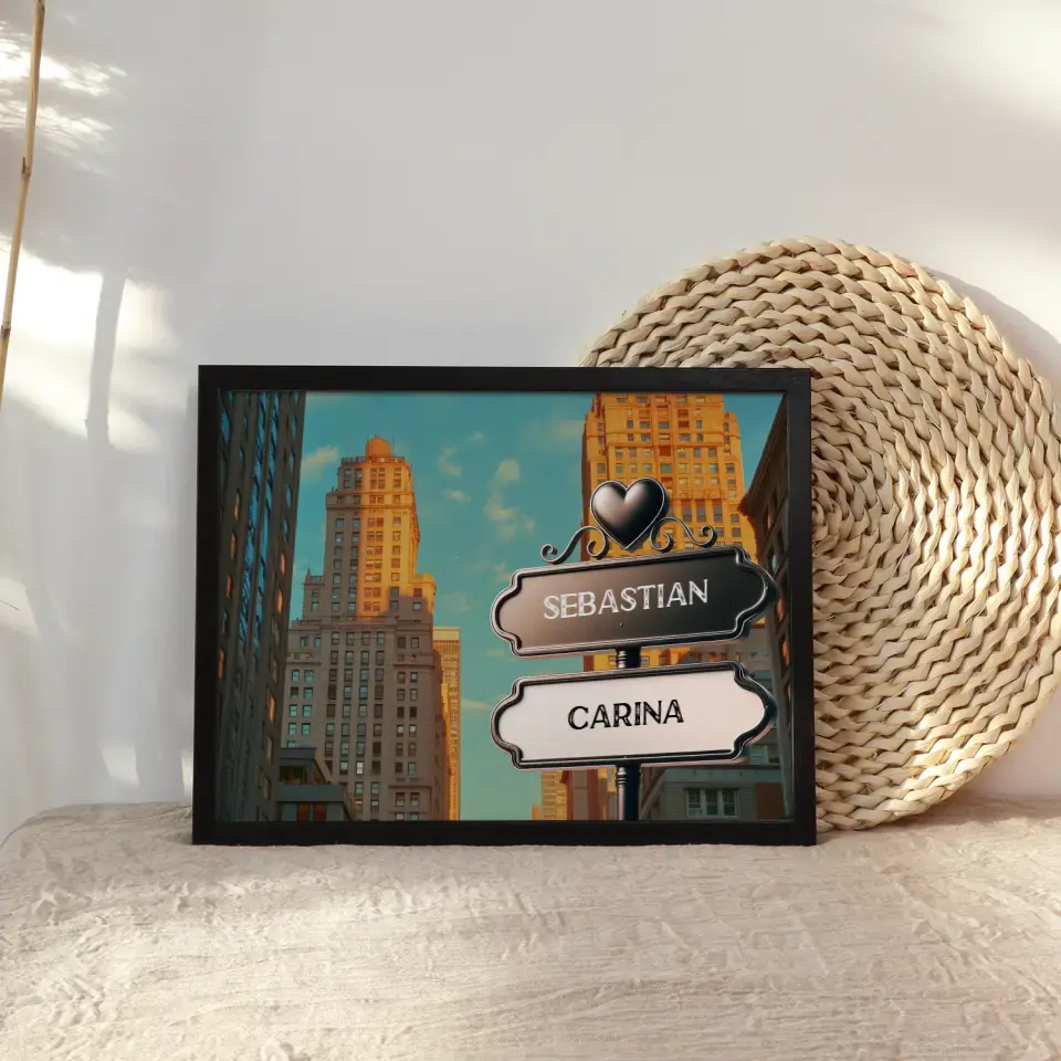 Personalisiertes Poster Liebe Wegweiser Seattle