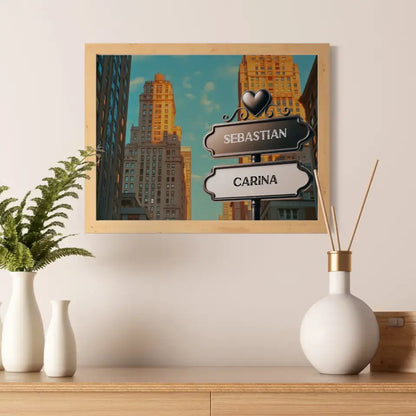 Personalisiertes Poster Liebe Wegweiser Seattle