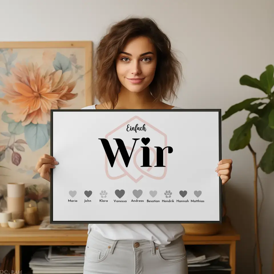 Poster Familie Personalisiert Einfach Wir Bis zu 20 Namen