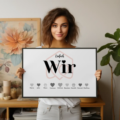 Poster Familie Personalisiert Einfach Wir Bis zu 20 Namen