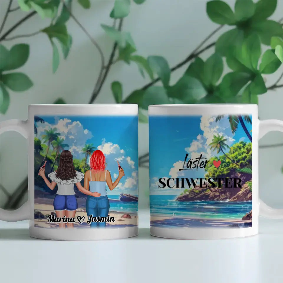 Tasse Freundinnen Personalisiert Bora Bora Läster Schwester