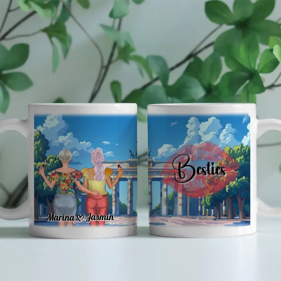 Tasse Beste Freundin Brandenburger Tor Personalisiert Besties