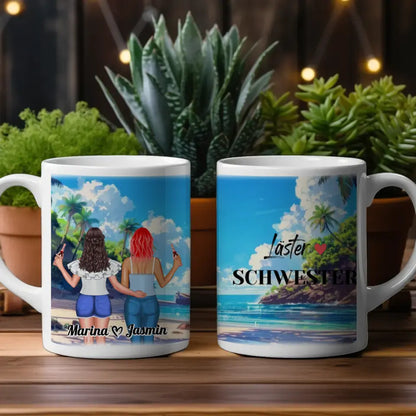 Tasse Freundinnen Personalisiert Bora Bora Läster Schwester