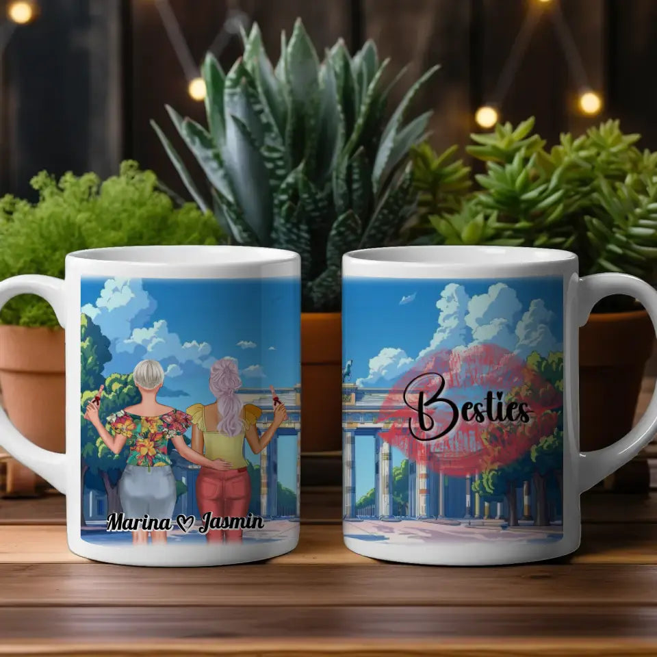 Tasse Beste Freundin Brandenburger Tor Personalisiert Besties