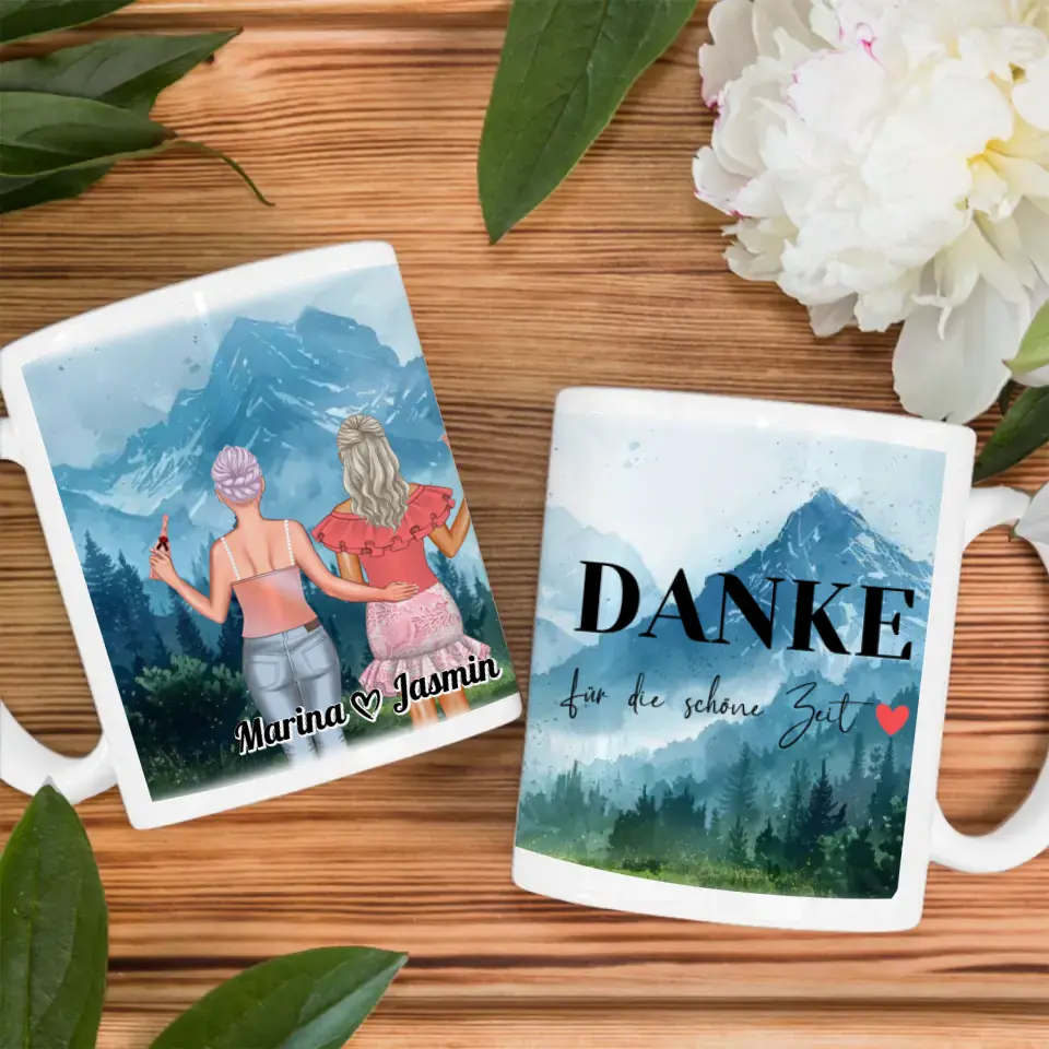 Personalisierte Tasse Mit Namen Alpen Berge Viele Kombinationen