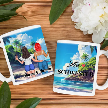 Tasse Freundinnen Personalisiert Bora Bora Läster Schwester