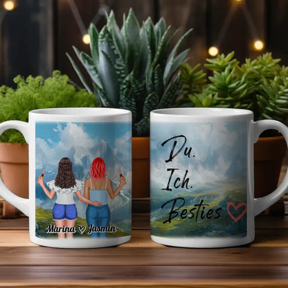 Freundschaftstassen 2 Freundinnen Mit Namen Dolomiten Du Ich Besties