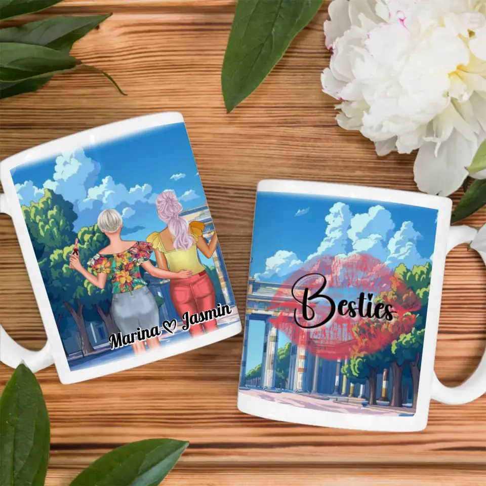 Tasse Beste Freundin Brandenburger Tor Personalisiert Besties