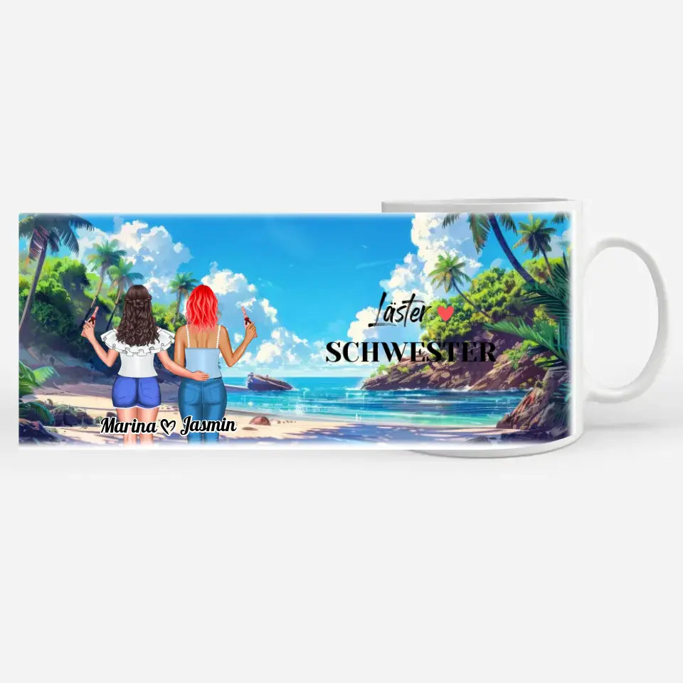 Tasse Freundinnen Personalisiert Bora Bora Läster Schwester