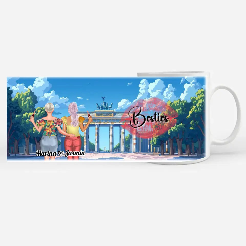 Tasse Beste Freundin Brandenburger Tor Personalisiert Besties