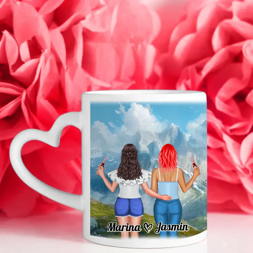 Freundschaftstassen 2 Freundinnen Mit Namen Dolomiten Du Ich Besties