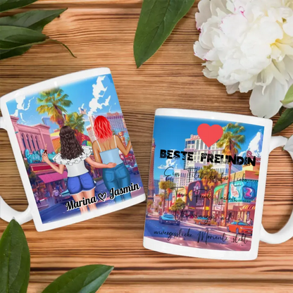 Freundschaftstassen 2 Freundinnen Las Vegas Strip Ein Titel