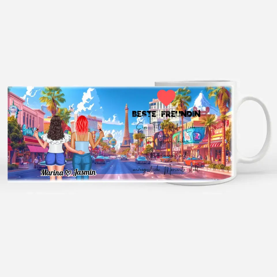 Freundschaftstassen 2 Freundinnen Las Vegas Strip Ein Titel