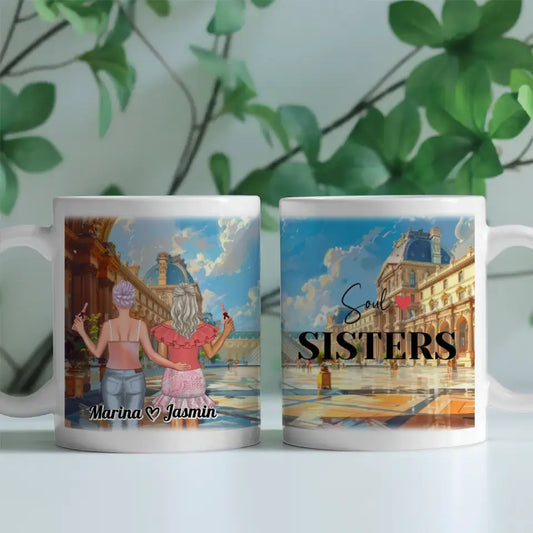 Beste Freundin Tasse Soul Sisters Louvre Frankreich Soul Sisters