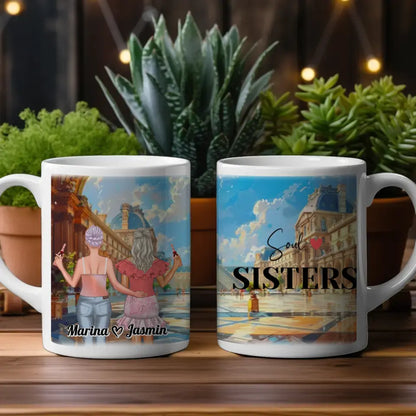 Beste Freundin Tasse Soul Sisters Louvre Frankreich Soul Sisters