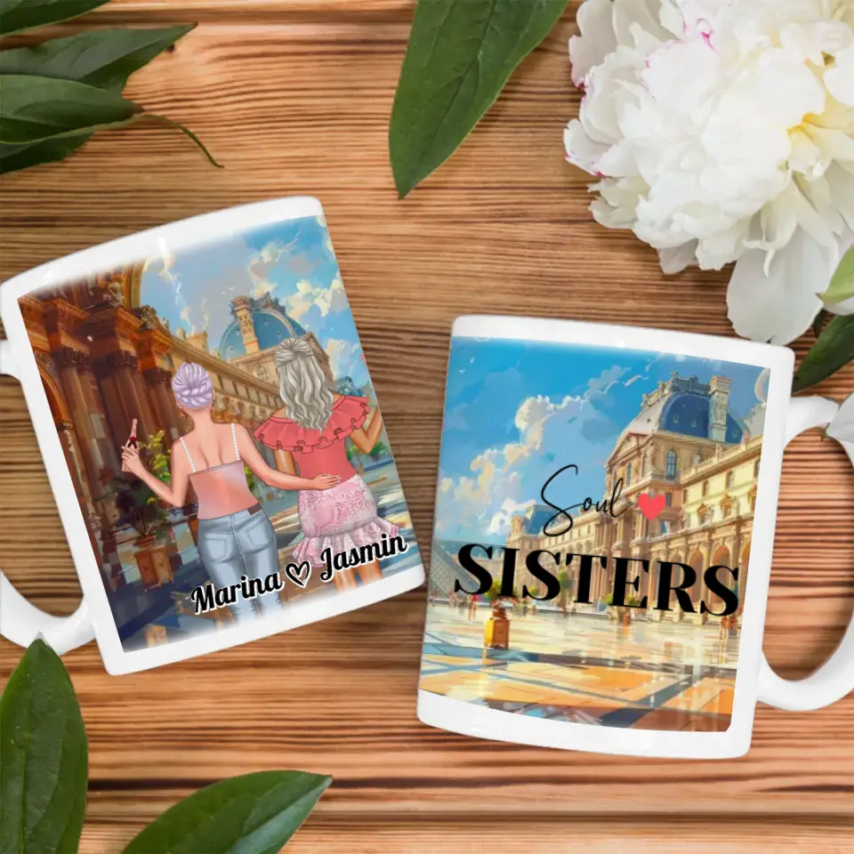 Beste Freundin Tasse Soul Sisters Louvre Frankreich Soul Sisters