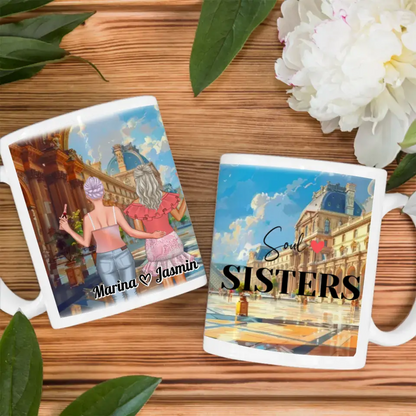 Beste Freundin Tasse Soul Sisters Louvre Frankreich Soul Sisters