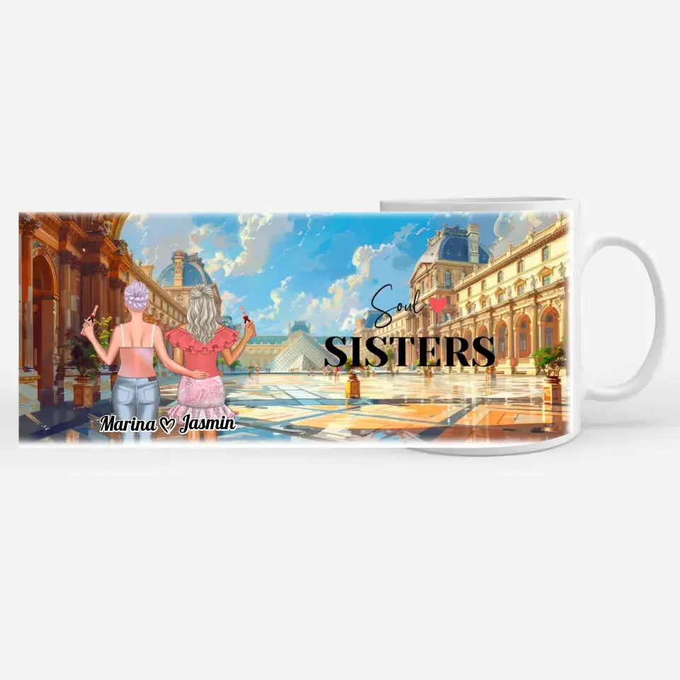 Beste Freundin Tasse Soul Sisters Louvre Frankreich Soul Sisters