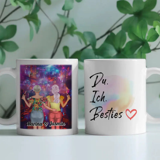 Freundinnen Tasse Mit Namen Disko Du Ich Besties