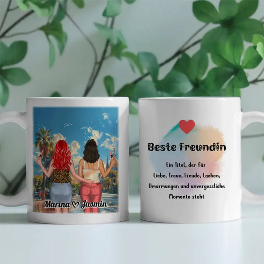 Personalisierte Tasse für 2 Freundinnen Kuba Havannah