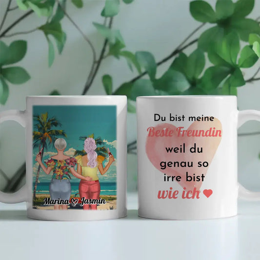 Freundinnen Tassen 2 Personen Miami Beach Du bist Irre wie Ich