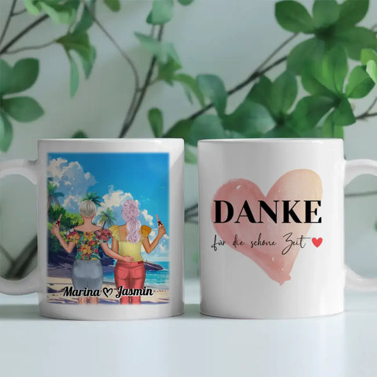 Freundinnen Tassen 2 Personen Personalisiert Bora Bora