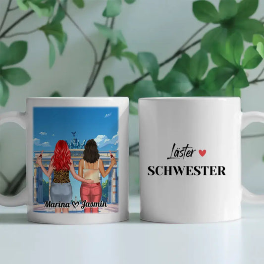 Freundinnen Tasse 2 Personen Personalisiert Brandenburger Tor