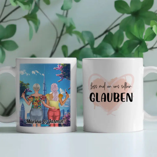 Tasse Beste Freundin Personalisiert Dubai Mit Figuren