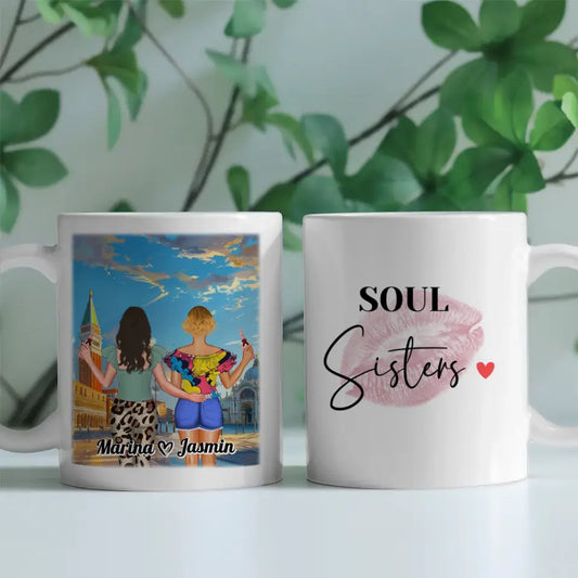 Beste Freundinnen Tasse Italien Mit Namen Soul Sisters