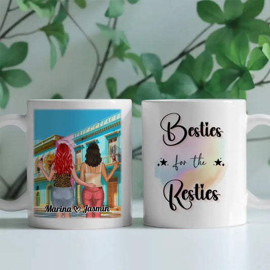 Personalisierte Tasse für 2 Freundinnen Kuba Havannah Altstadt