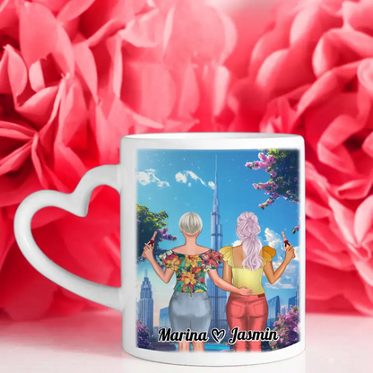 Tasse Beste Freundin Personalisiert Dubai Mit Figuren